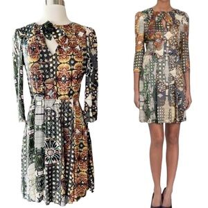 & Other Stories African Mood Dress Multicolour A-Line 3/4 Sleeve Size Small - 6